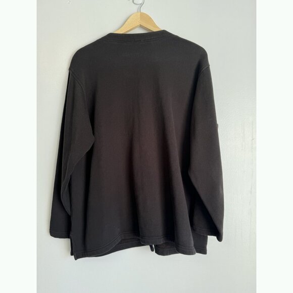 Talbots Holiday Cardigan Women’s Large Black Embroidered Festive Ugly Christmas - Picture 10 of 11